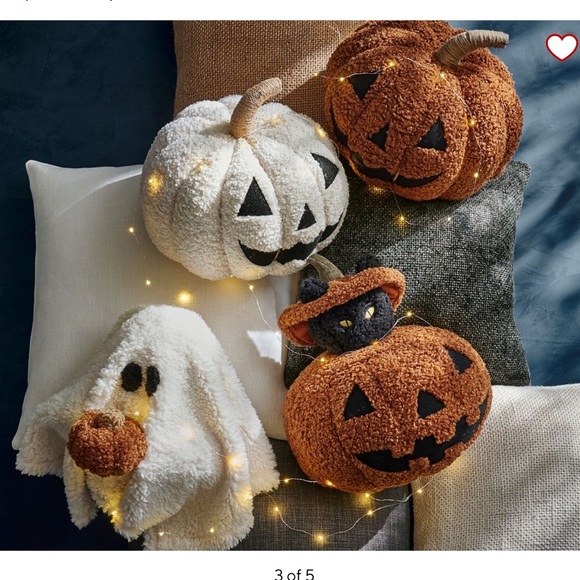 Jack-O’-Lantern Shaped Pillow - Picture 4 of 5